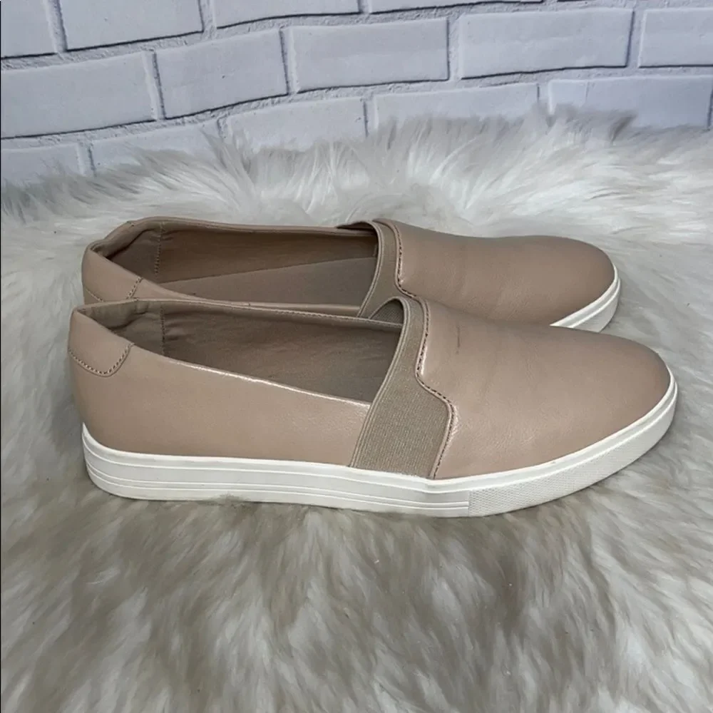 Aldo Cream Leather Slip On Sneakers Sz‎ 8